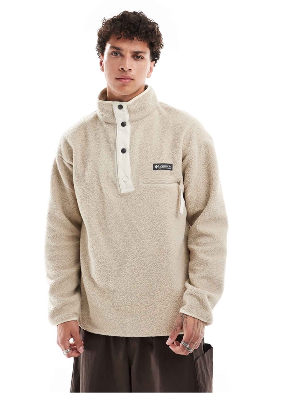 Columbia Helvetia Half Snap Fleece in Fossil